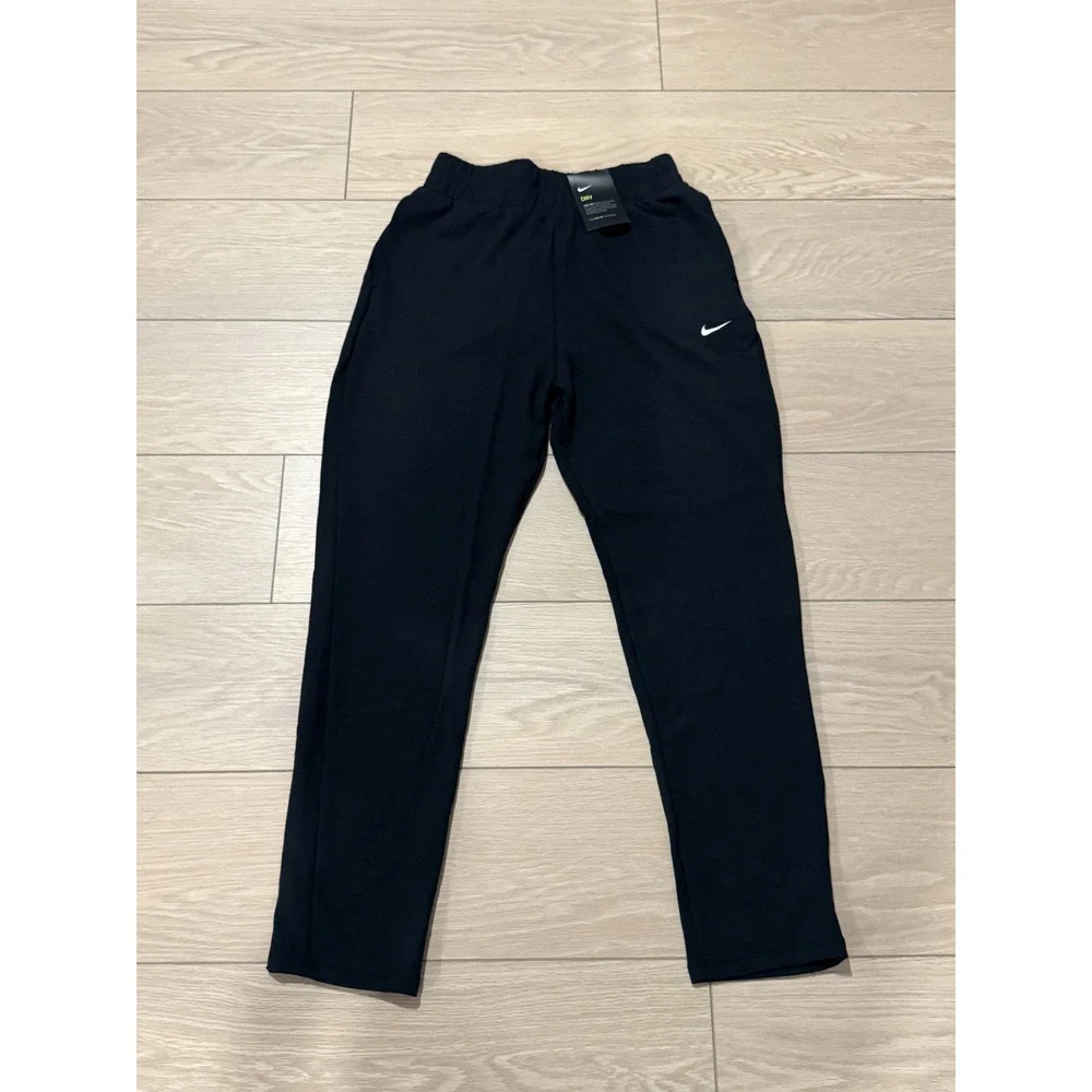 Nike Flow Victory Loose Fit Mid Rise Black Jogger Sweatpants Size S CQ0053 010